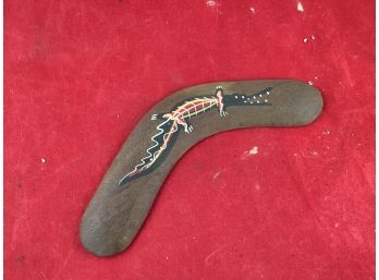 Vintage Bunabiri Aboriginal Art Boomerang Hand Decorated By Australian Aboriginals