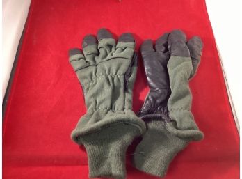 Brand New Set Of Military Issue Intermediate Cold Flyers Gloves Size 6 Nationwide Glove Company