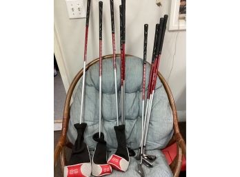 Complete Set Of Bliss Square Two Woman's Golf Clubs 1, 3, 5 Wood 5, 6, Hybrid 6, 7, 8, Pitch, Sand  Standard
