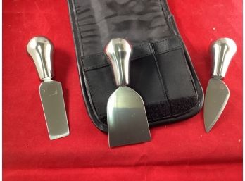 3 Piece Stainless Steel Cheese Set In Case See Pictures