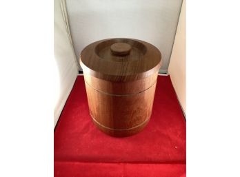 Beautiful Goodwood Genuine Teak Ice Bucket Made In Thailand Good Overall Condition