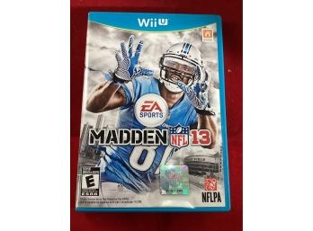 Wii U Madden Nfl 2013 Game, Case And Instructions