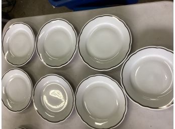 7 Kahla Porcelain Plates, Some Discoloration On Bottom