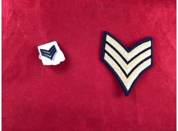 New Military Rank Pin And Patch