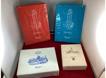 4 Boxes Of Fancy Note Cards Made In Italy 2 Roma 1 Scatola Piazza Florentia New In Original Boxes