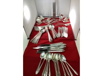 Oneida Community Silverplate 1950 Evening Star Silverware Set Service For 8 With Serving Pieces