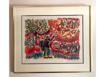 Colorful Vintage Lithograph Titled To Share In Joy By George Straub - Signed/Numbered