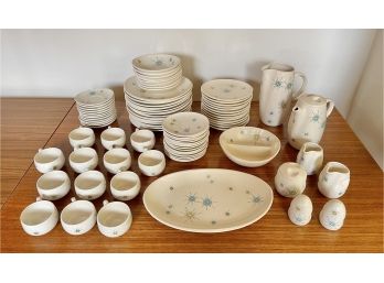 Mid Century 82 Piece Set Of Franciscan Ware Dishes - Starburst Pattern