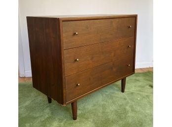 Mid Century Walnut Three Drawer Dresser