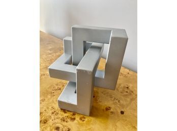 Signed David Nonemacher Geometric Aluminum Sculpture