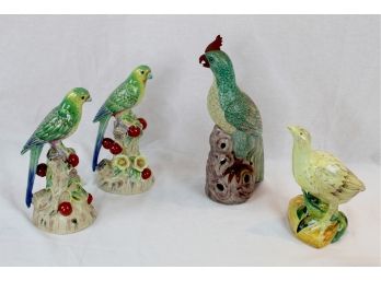 Four Ceramic Birds
