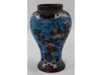 Small Vintage Enameled Vase