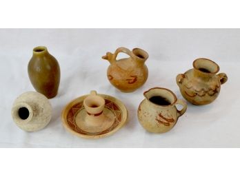 Six Pieces Southwestern Style Pottery