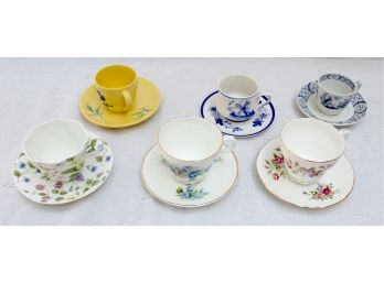 Six Lovely Porcelain Cup And Saucer Sets