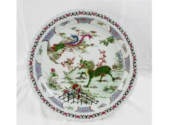 Oriental Dragon & Bird Of Paradise Charger - Guangxi Marks