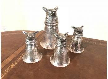 Vintage 1950's S.F.R.C Silverplate Stirrup Cups