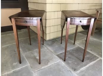 Vintage Federal Revival Drop Leaf Side Tables