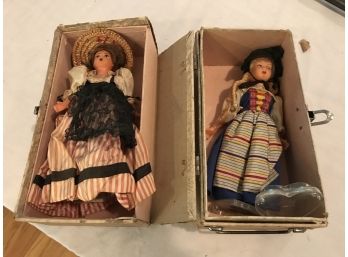 Vintage Mindy Dolls In Original Travel Case