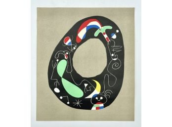 Original Vintage 1956 Joan Miro Magic Stone Lithograph By Jacques Prevert Maeght Paris