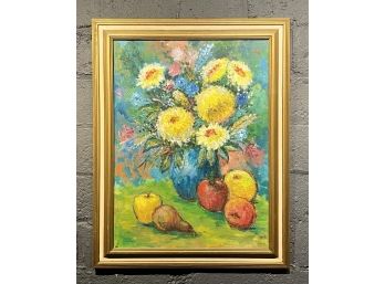 Colorful Vintage Still Life Painting Signed Lipton