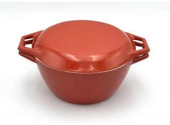 Vintage Red Copco D2 Enameled Cast Iron Dutch Oven Made In Denmark