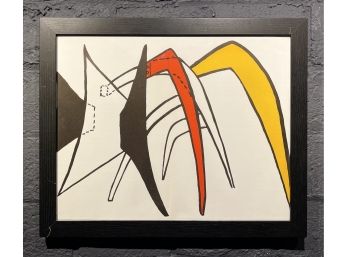 Vintage Alexander Calder Les Triangles Lithograph From Derriere Le Miroir 1963