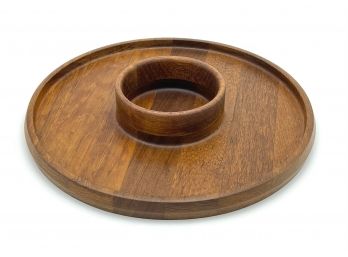 Vintage Teak Dansk Chip And Dip Serving Tray By Jens Quistgaard