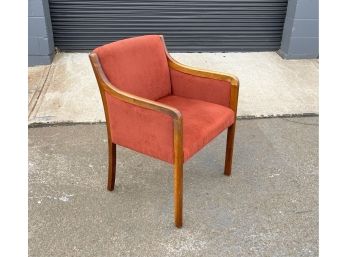 Vintage Rust Colored Upholstered Armchair Ward Bennett Style