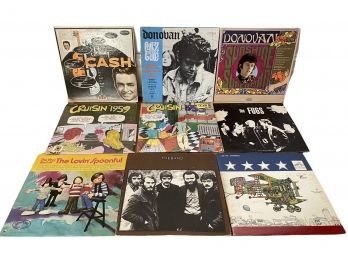 Nine LP  Albums. Johnny Cash, Cruisin 55 And 59, The Band, The Fugs, Jefferson Airplane And More ( #2)