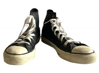 Leather Converse High Tops Size Women 10