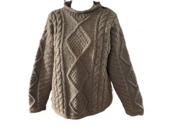 Vintage Artisan Ecuadorian Brown Wool Sweater By ISHKA