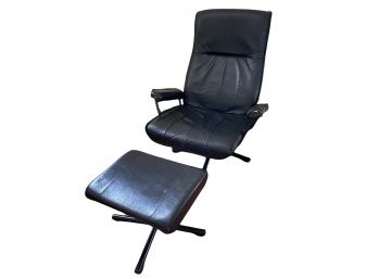 Contemporary Leather Recliner With Foot Rest (2 Of 2)