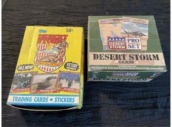 Two Boxes Of Unopened Desert Storm Trading Cards