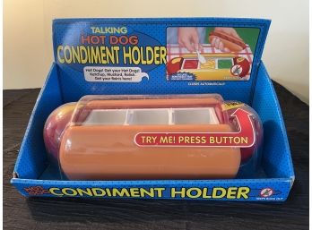 1999 Talking Hot Dog Condiment Holder