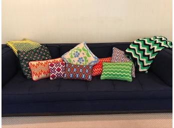 Assorted Handmade Pillows And Afghans