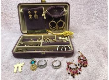 Earrings And Jewelry Case