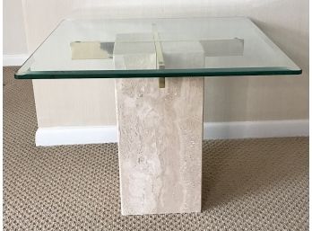 Marble & Glass Side Table