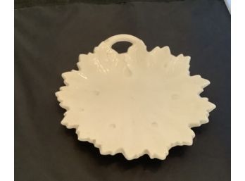 White Leaf Dish Vintage 1950s - Made In West Germany