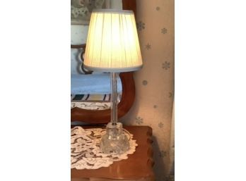 MCM Vintage Etched Crystal Lamp (b)