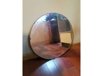 Vintage Beveled Round Mirror