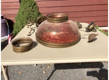 Antique Carnival Glass Lamp Project