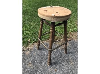 Oak And Brass Stool Project
