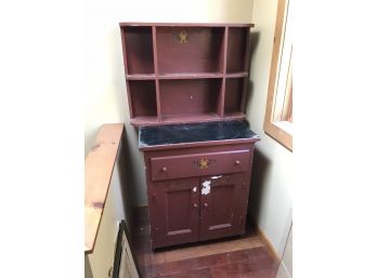Primitive Cabinet And Wall Shelf