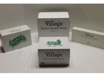 Collection Of 4 Department 56 Village Collectible Accessories