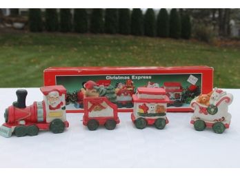 4 Piece Vintage Ceramic Christmas Express 326 In Box