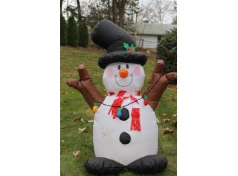 4 Foot Lighted Snowman 'Lights' Blow Up