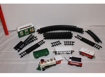 Classic Toy Train With Track And Cars
