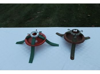 Vintage Tree Stands - Older Rarer One Needs A Cleaning And Is A Tri Axle, Newer Is A Quad-Axle