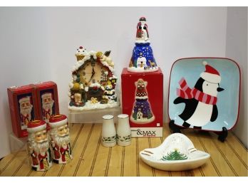Happy Holiday's Mixed Lot!!!  Candle Holders, Music Box, Clock And More!!!!