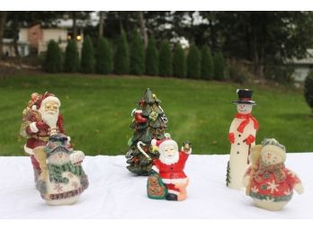 Set Of Six Various Size Holiday Candles - Vintage 19980's - 90's